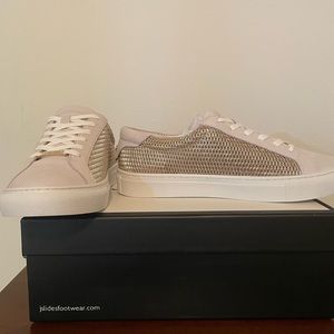 BNIB J/Slides J Slides Lacee Laser Gold Metallic Casual Sneaker Size 8